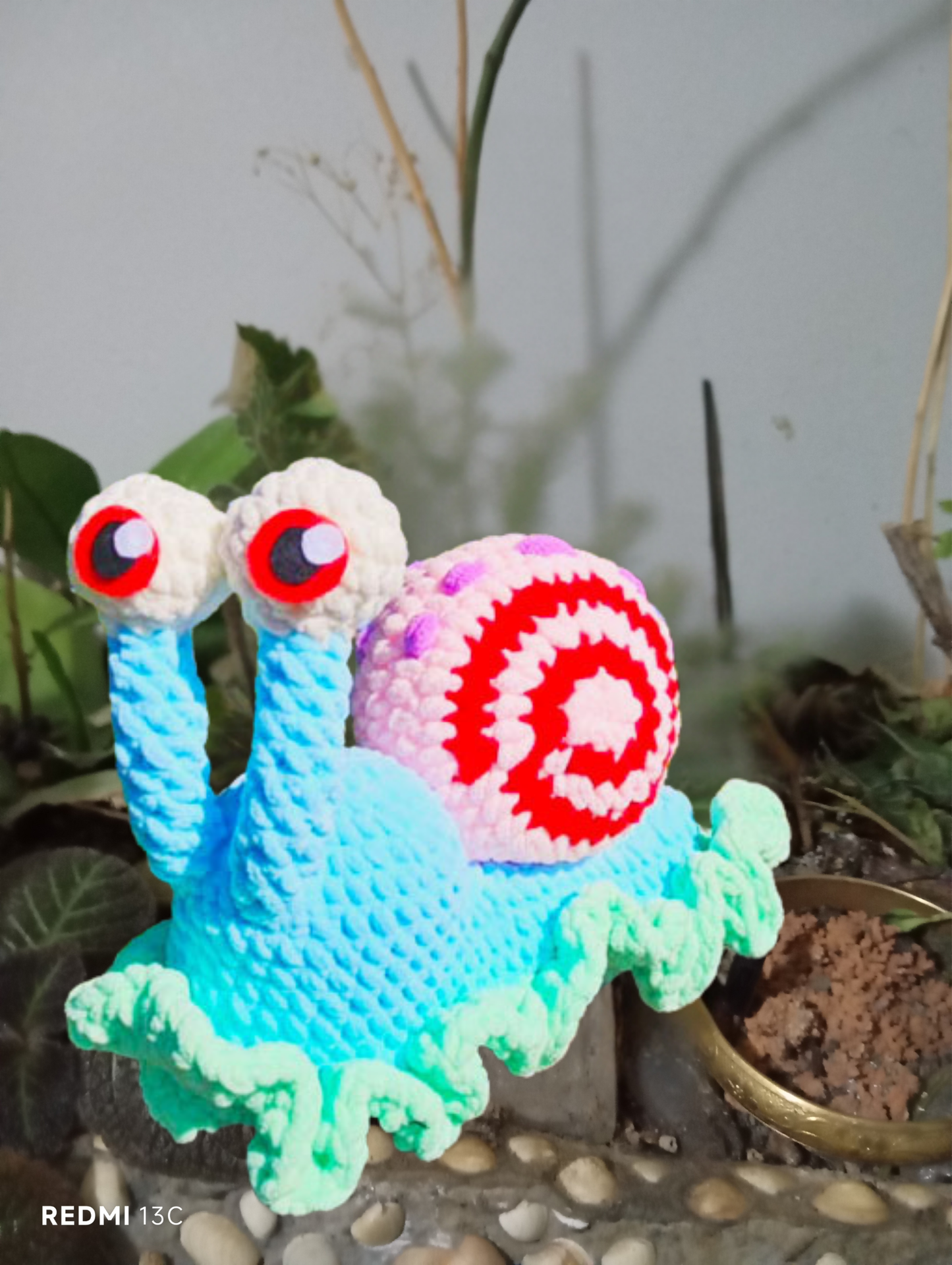 Amigurumi Snail Plush | Handmade Crochet Toy Gift