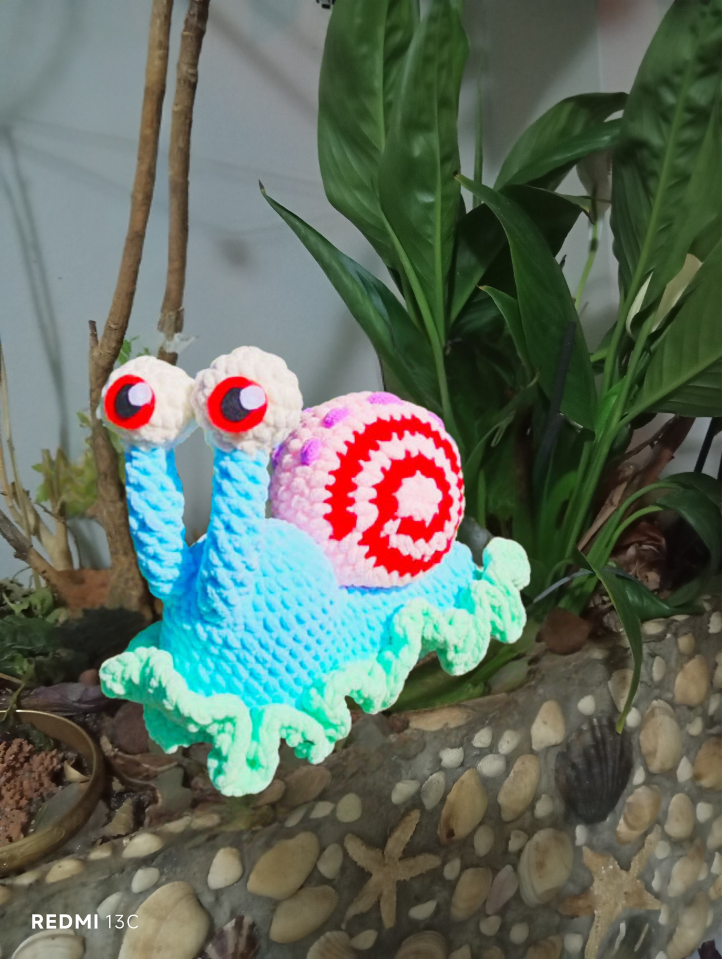 Amigurumi Snail Plush | Handmade Crochet Toy Gift