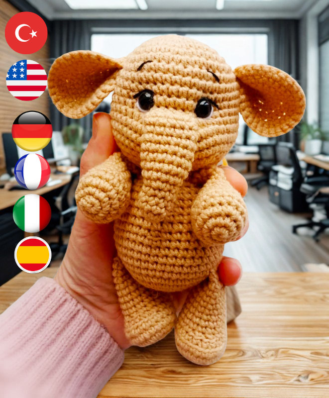 Amigurumi Elephant Crochet Pattern | Plush Toy PDF