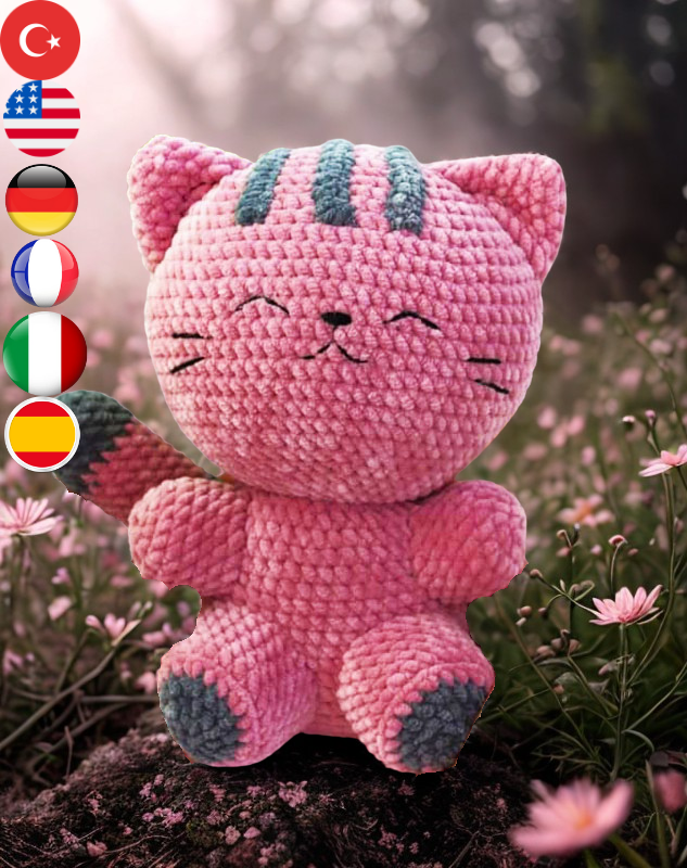 Amigurumi Cat Crochet Pattern | Plusha Plush Toy PDF
