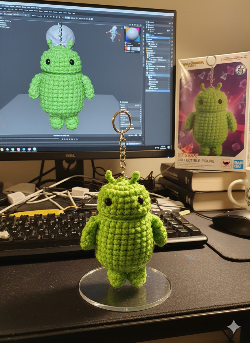 Android Amigurumi Keychain Pattern | Cute Crochet Toy PDF