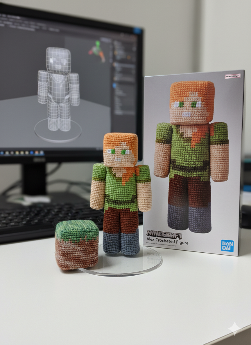 Alex Crochet Pattern PDF | Minecraft Amigurumi Plush Doll Tutorial
