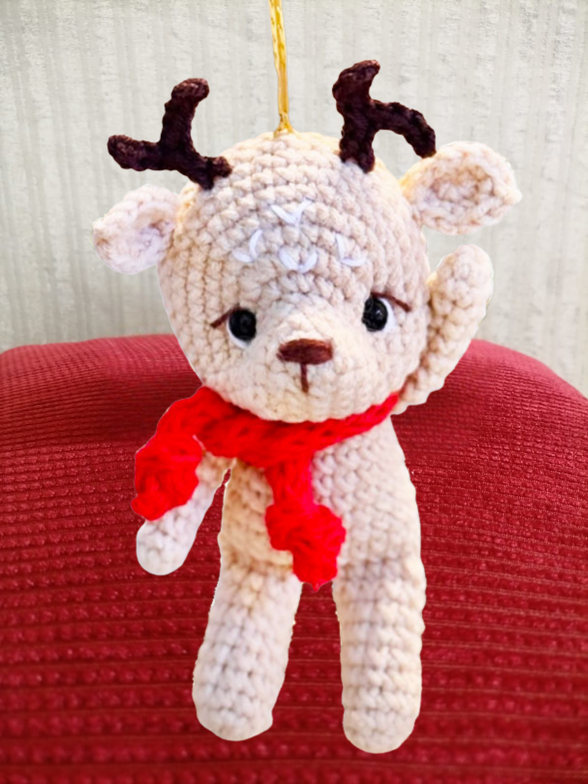 Amigurumi Reindeer Crochet Pattern | Christmas Deer Ornament PDF