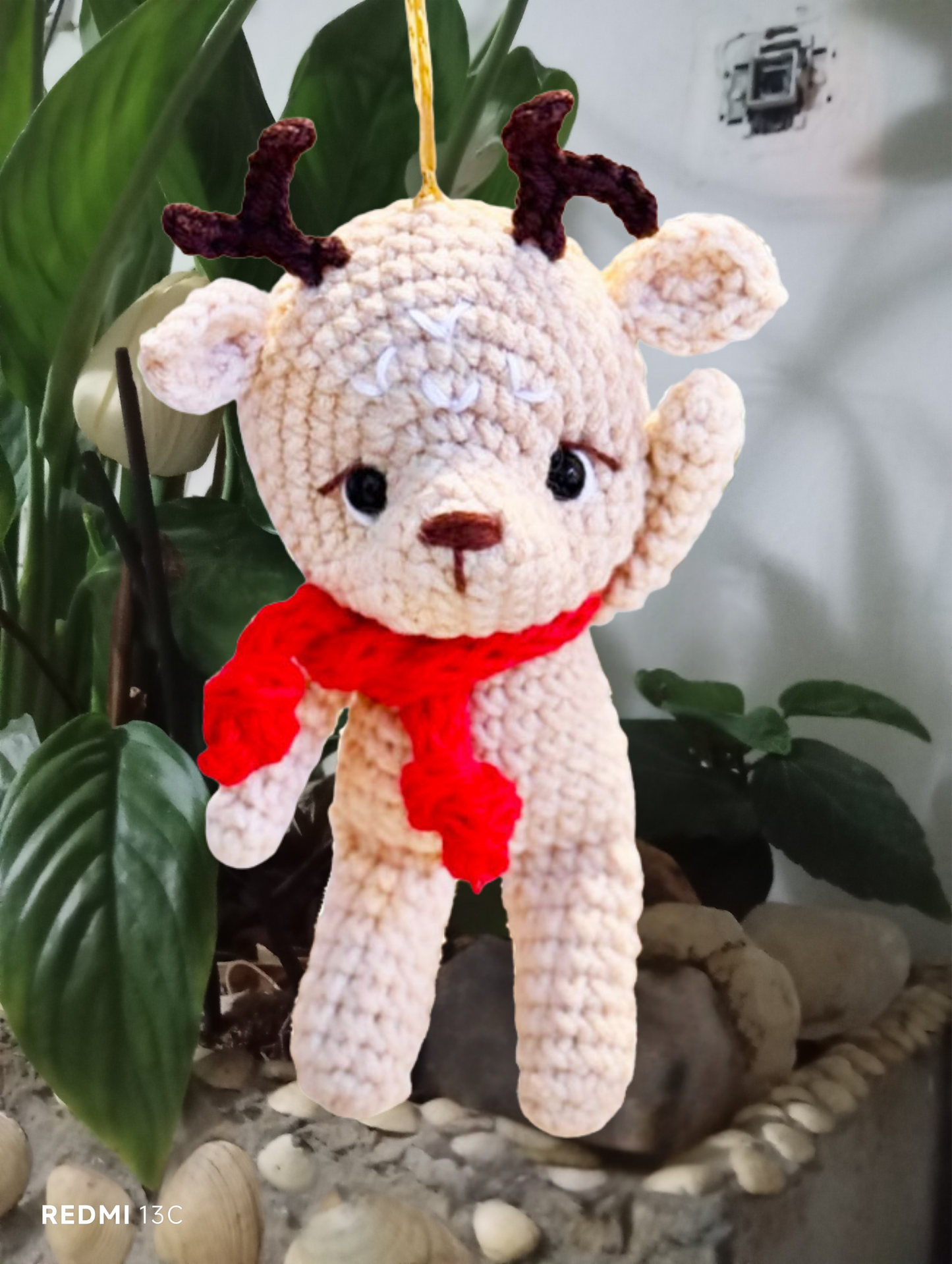Amigurumi Reindeer Crochet Pattern | Christmas Deer Ornament PDF
