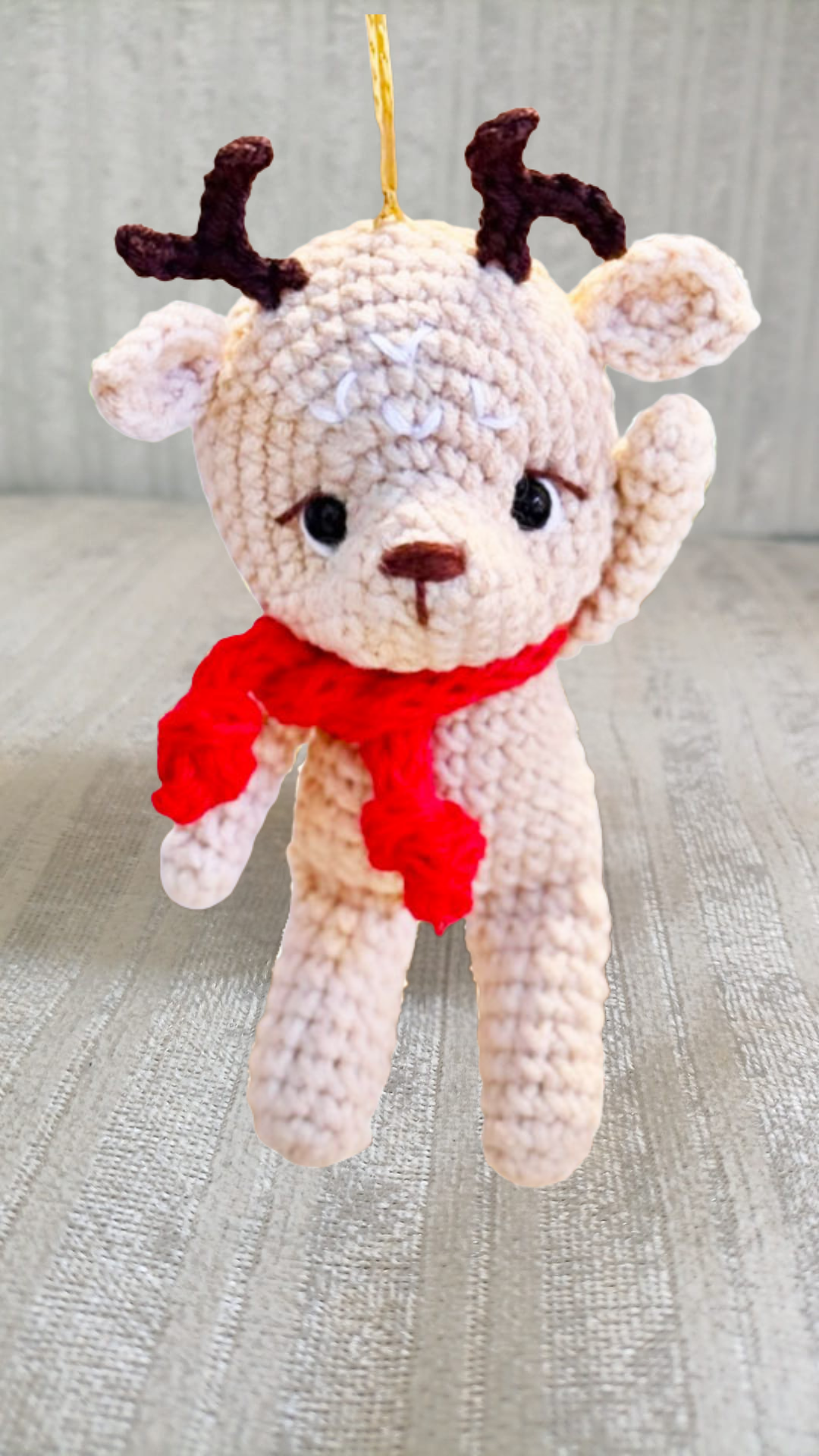 Amigurumi Reindeer Crochet Pattern | Christmas Deer Ornament PDF
