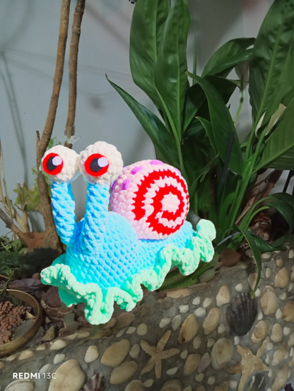 Amigurumi Snail Plush | Handmade Crochet Toy Gift
