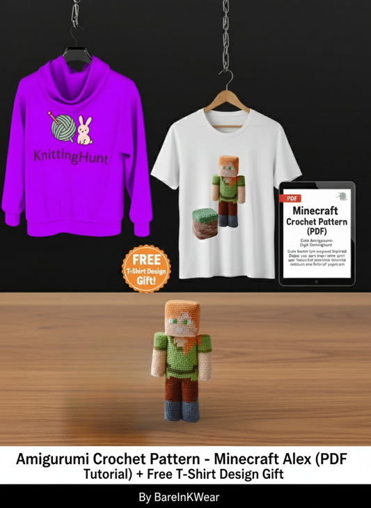 Alex Crochet Pattern PDF | Minecraft Amigurumi Plush Doll Tutorial