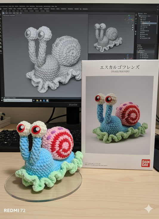 Amigurumi Snail Plush | Handmade Crochet Toy Gift