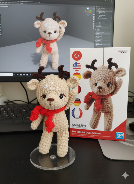 Amigurumi Reindeer Crochet Pattern | Christmas Deer Ornament PDF