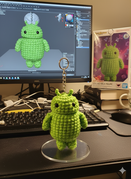 Android Amigurumi Keychain Pattern | Cute Crochet Toy PDF