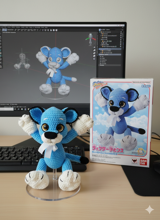 Amigurumi Blue Puma Crochet Pattern | Big Cat Plush PDF